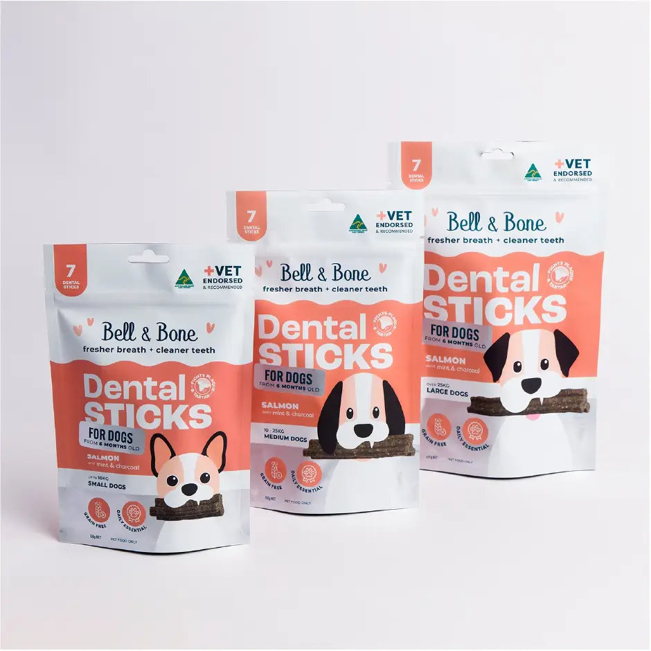 Adult Dog Dental Sticks - Salmon, Mint and Charcoal