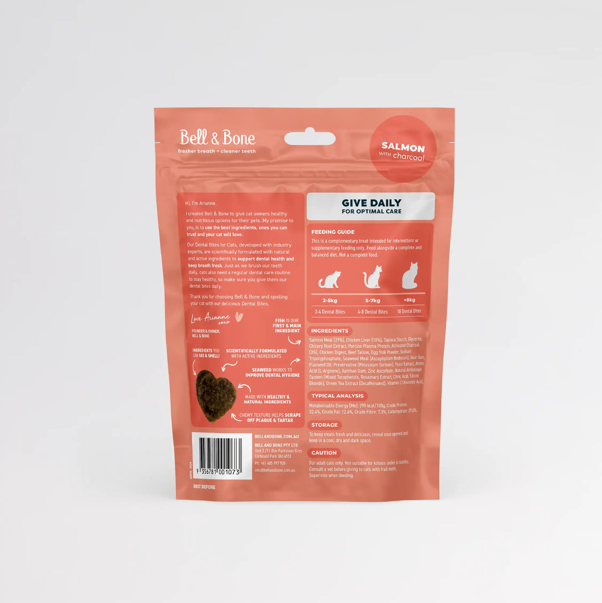 Adult Cat Dental Bites - Salmon with Charcoal