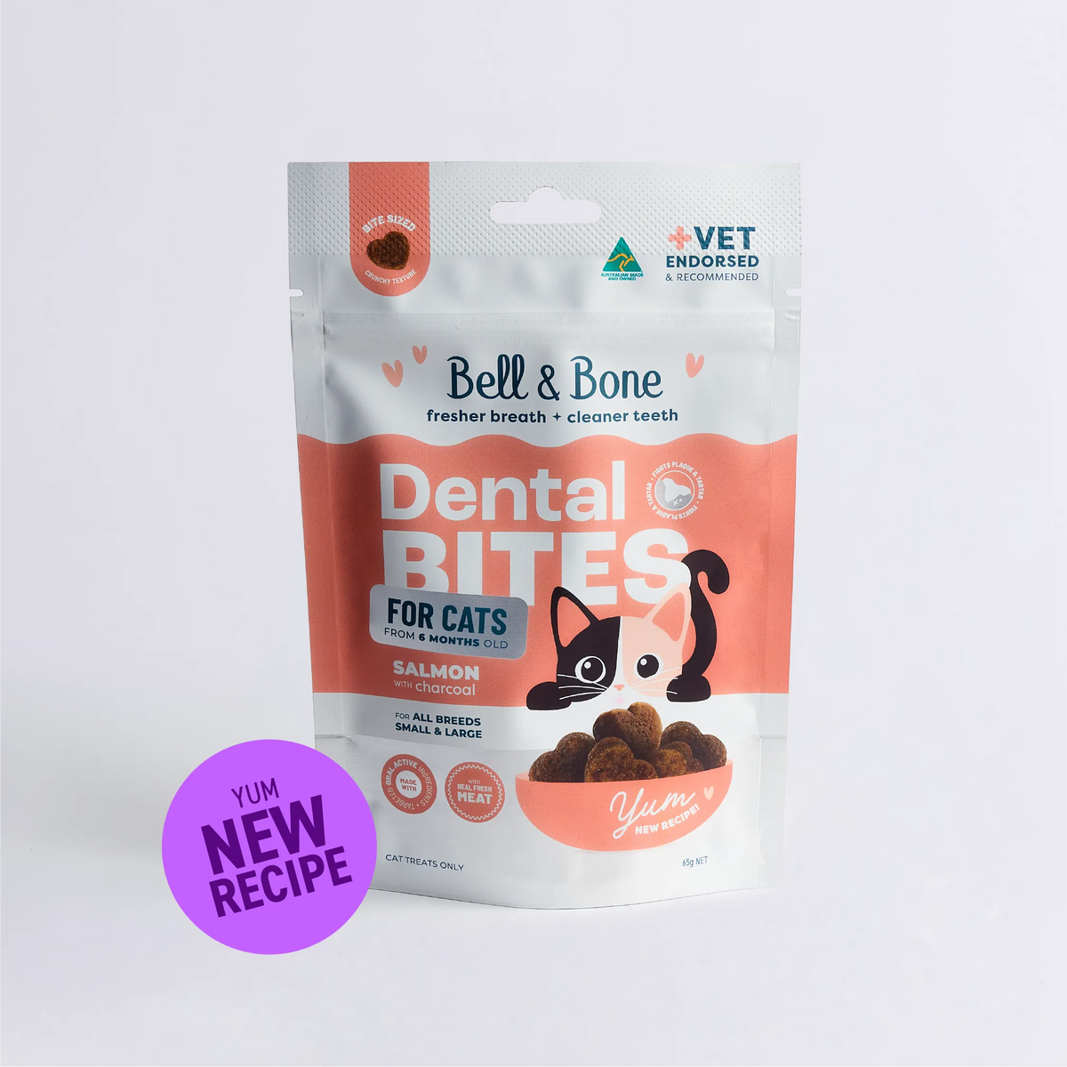 Adult Cat Dental Bites - Salmon with Charcoal