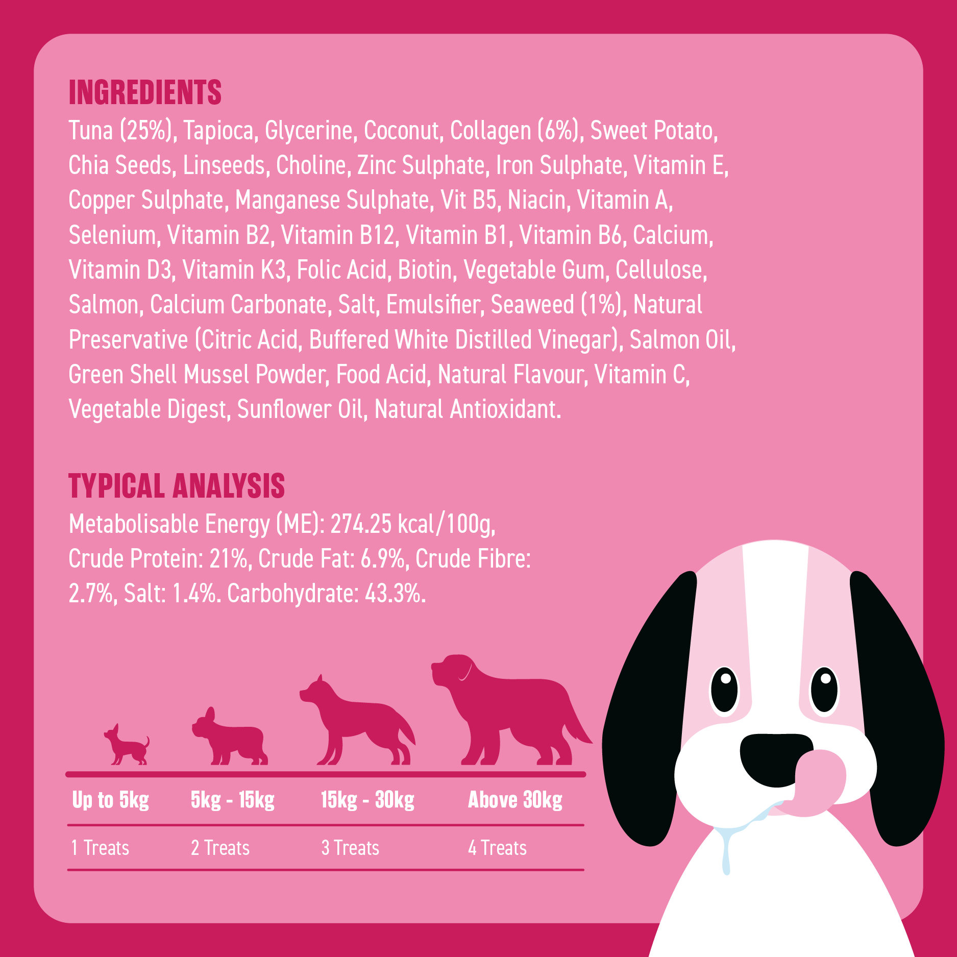 Dog Healthy Treats: Tuna & Seaweed for skin, coat and nails