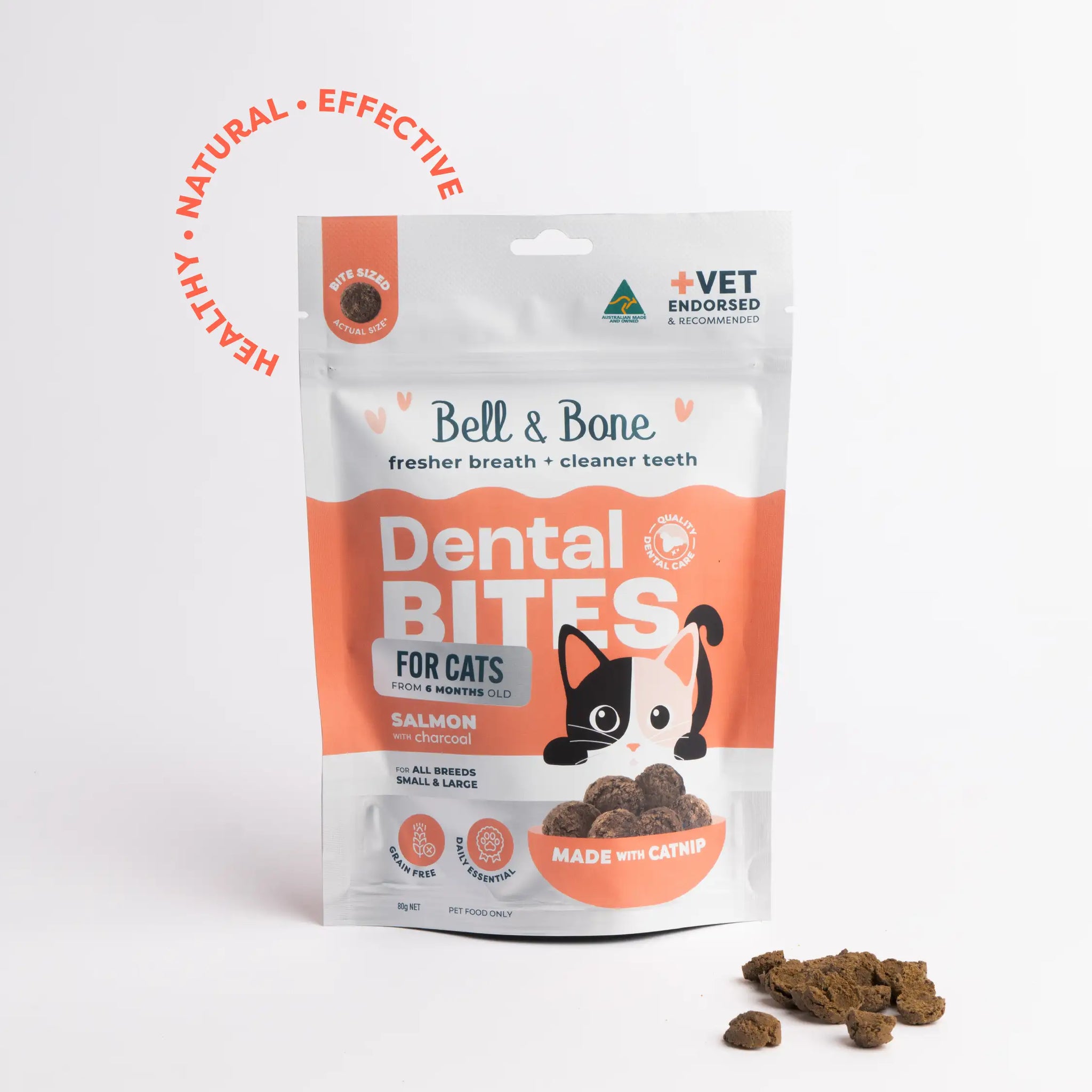 Adult Cat Dental Bites - Salmon with Charcoal