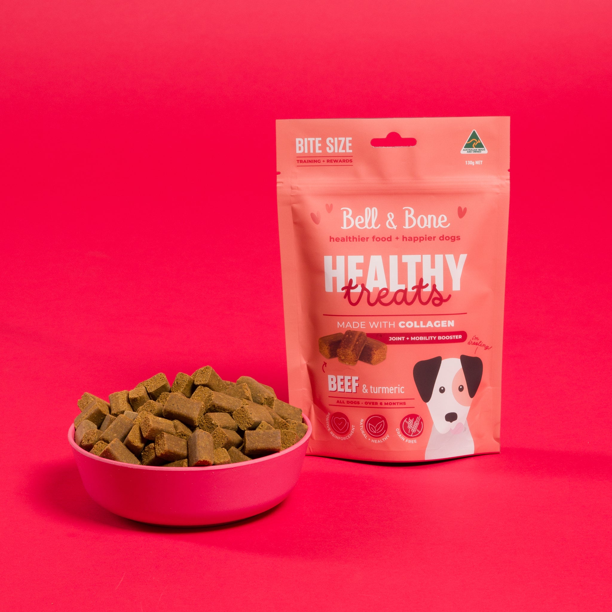 Dog Healthy Treats: Beef & Turmeric for joint and mobility booster